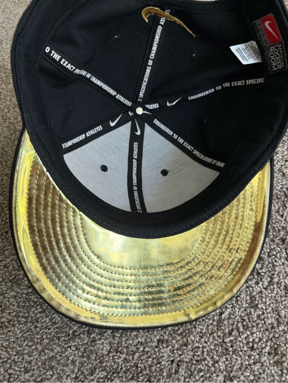 Nike Ohio State 2014 National Champions Snapback Hat Black Gold OSFM